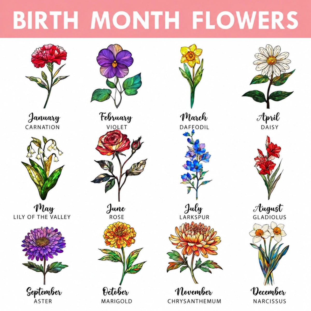 BIRTH MONTH FLOWERS