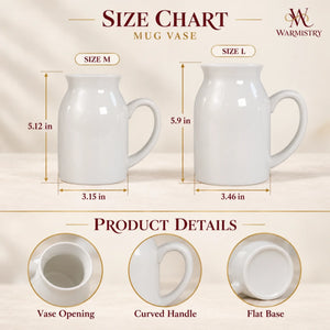 mug vase size and detail