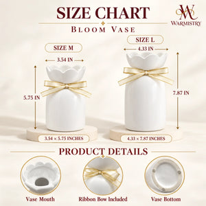 bloom vase size and detail