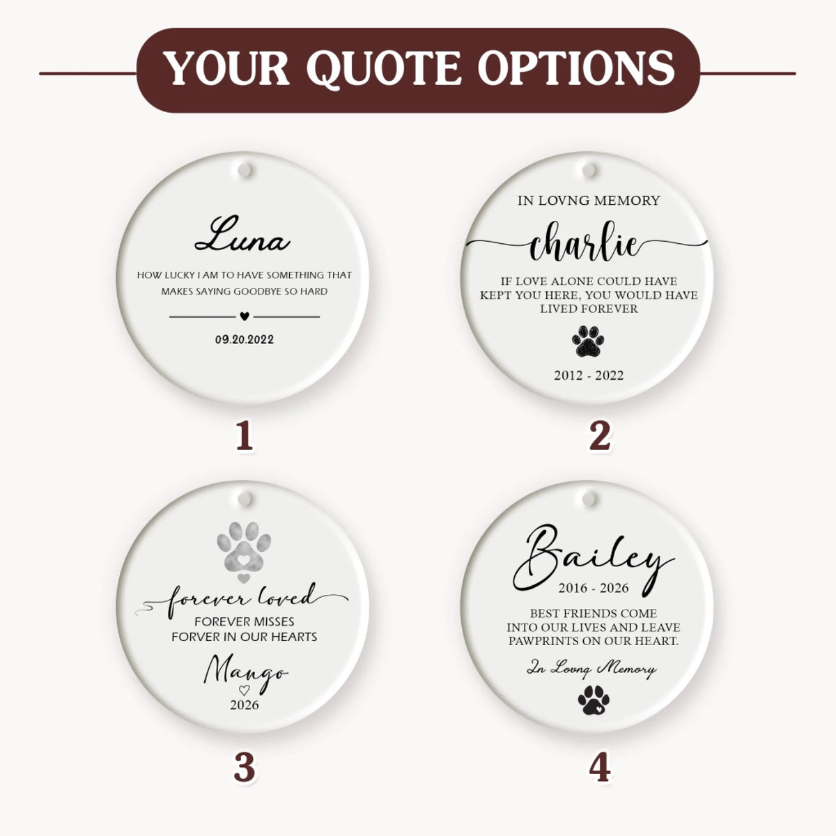 QUOTE OPTIONS